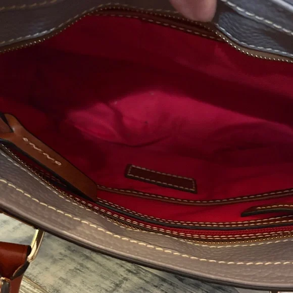 DOONEY & BOURKE  Large Leather LEISURE Shopper Tote Bag Handbag NEW GRAY - Picture 8 of 12